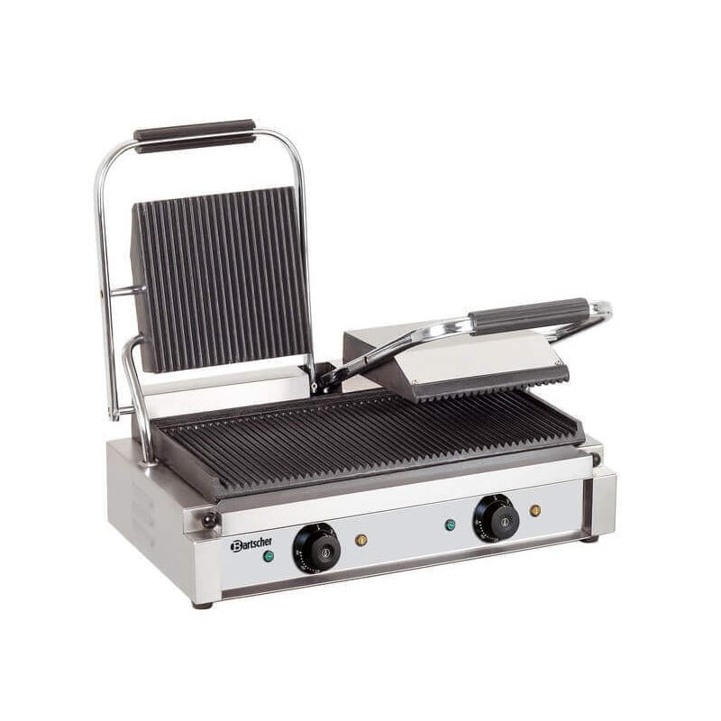 Tosti-ijzer Dubbel - Geribbelde platen