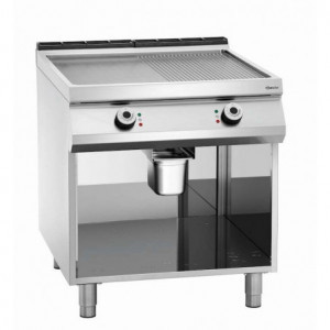 Snackplatte Breite 800 - 1/2 Glatt 1/2 Gerillt - Gas