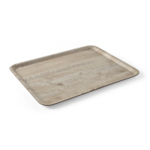 Melamine Printed Light Wood Service Tray - 530 x 370 mm