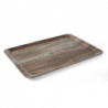 Melamine Printed Dark Wood Service Tray - 530 x 370 mm