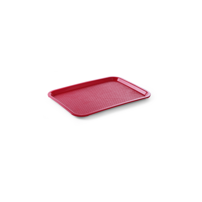 Rechthoekig dienblad voor fastfood - Klein model 265 x 345 mm - Rood