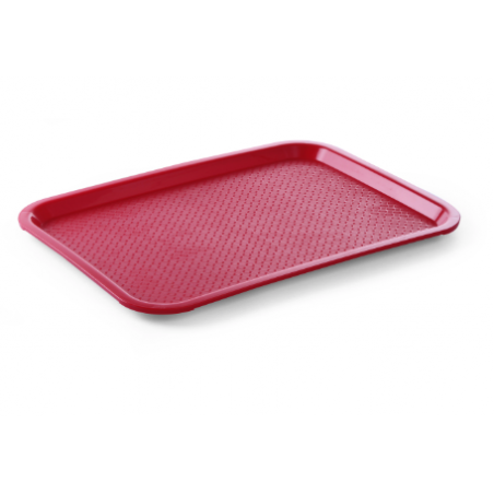 Rechthoekig dienblad voor fastfood - Klein model 265 x 345 mm - Rood