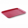 Rechteckiges Tablett Fast Food - Kleines Modell 265 x 345 mm - Rot