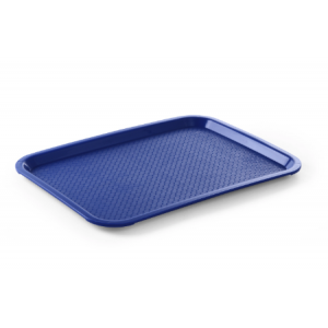 Rechteckiges Tablett Fast Food - Kleines Modell 265 x 345 mm - Blau