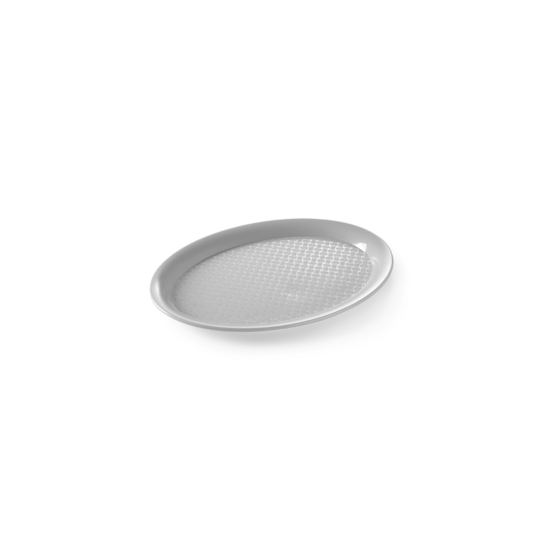 Serviertablett Fast Food Oval - Grau