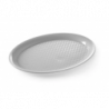 Oval Fast Food Serving Tray - Gray