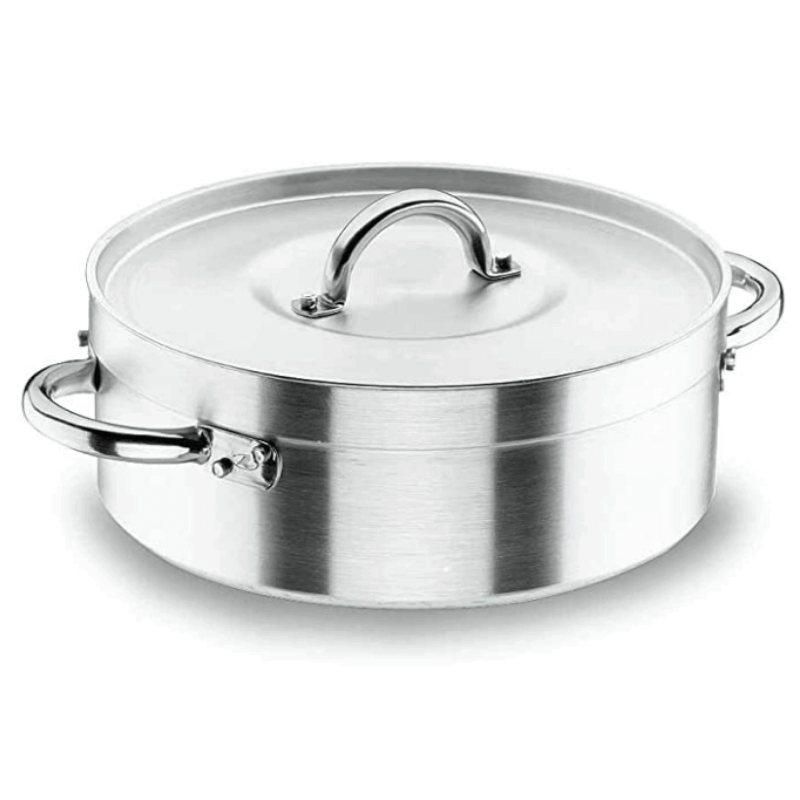 Professionele braadpan met deksel - Chef-Aluminium - ø 28 cm