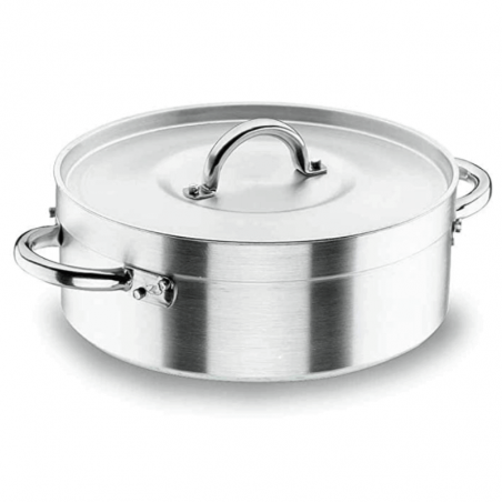 Professionele braadpan met deksel - Chef-Aluminio - ø 32 cm