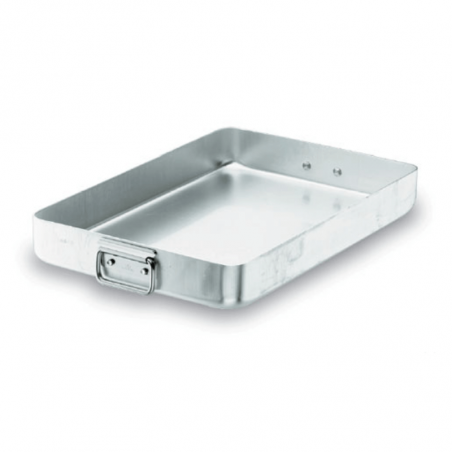 Professionele braadslede met aflopende handgreep - Chef-Aluminio - 65 x 43 cm