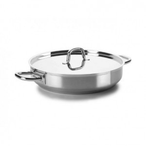 Platte Ronde Professionele Pan Met Deksel - Chef Luxe - ø 50 cm