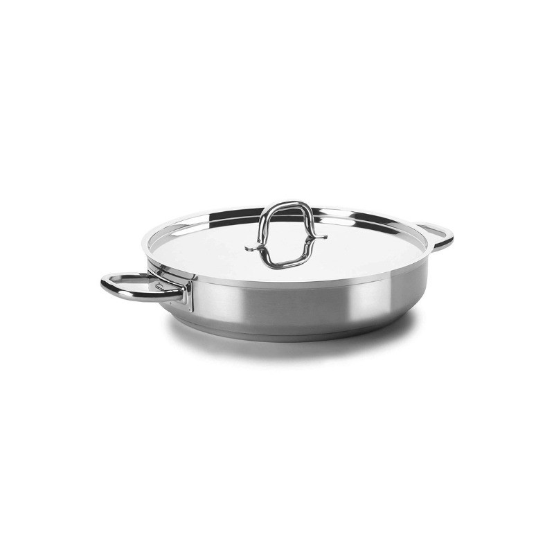 Platte Ronde Professionele Pan Met Deksel - Chef Luxe - ø 50 cm