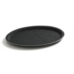 Serviertablett Fast Food Oval - Schwarz