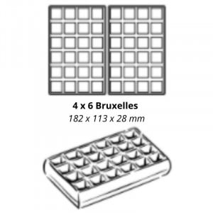 Professioneel wafelijzer met 90° opening - 4 x 6 Brussel