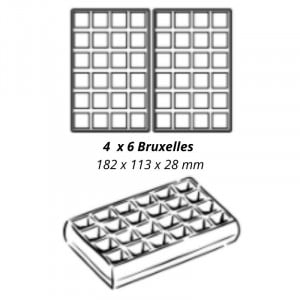 Professionelles Waffeleisen mit 180° Öffnung - 4 x 6 Brüssel