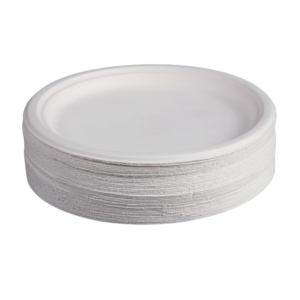 Runde Teller aus Bagasse - 26,1 cm - Packung mit 50 - FourniResto