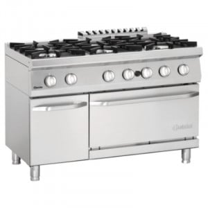 6-Burner Stove with GN 2/1 Gas Oven and Cabinet Series 700