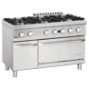 Herd 6 Flammen mit Gasofen GN 2/1 und Schrank Serie 700