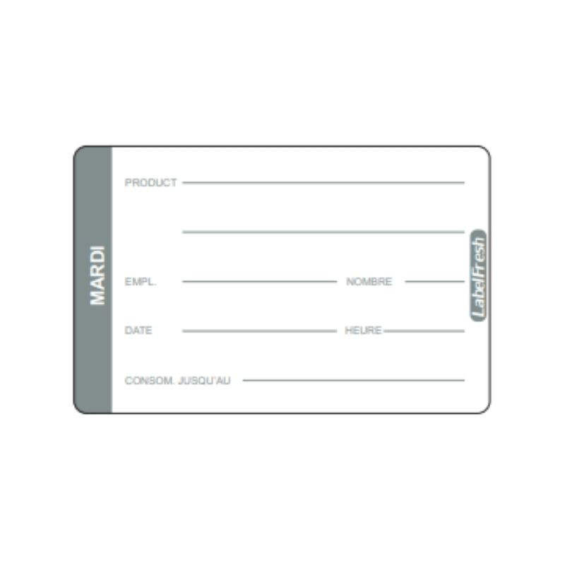 Etiquette de Traçabilité LabelFresh Pro - Mardi - 70 x 45 mm - Lot de 500 - LabelFresh Etiquette de Traçabilité LabelFresh Pro - Mardi - 70 x 45 mm - Lot de 500 - LabelFresh