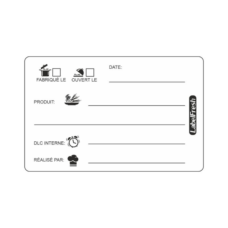 Etiquette de Traçabilité Label Fresh DLC - 70 x 45 mm - Lot de 300 - LabelFresh