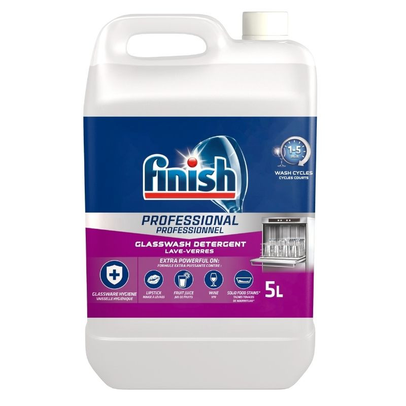 Liquide Dégraissant pour Lave-Verre Automatique - 5 L - Finish