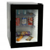 Minibar met glazen deur zwart - 40 L