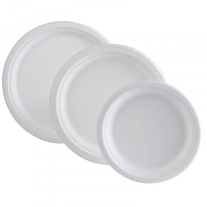 Ronde Borden van Bagasse - 180 mm - Set van 50 - FourniResto