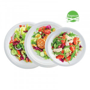 Ronde Borden van Bagasse - 180 mm - Set van 50 - FourniResto