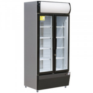 Kühlvitrine für Getränke mit 2 Türen - 4 Regale - H 1973