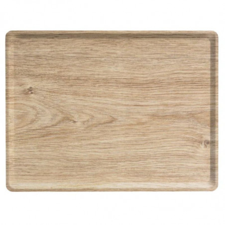 Rechthoekige Melamineer Laminaat Plateau - 280 x 200 mm - Licht Eiken - Set van 20