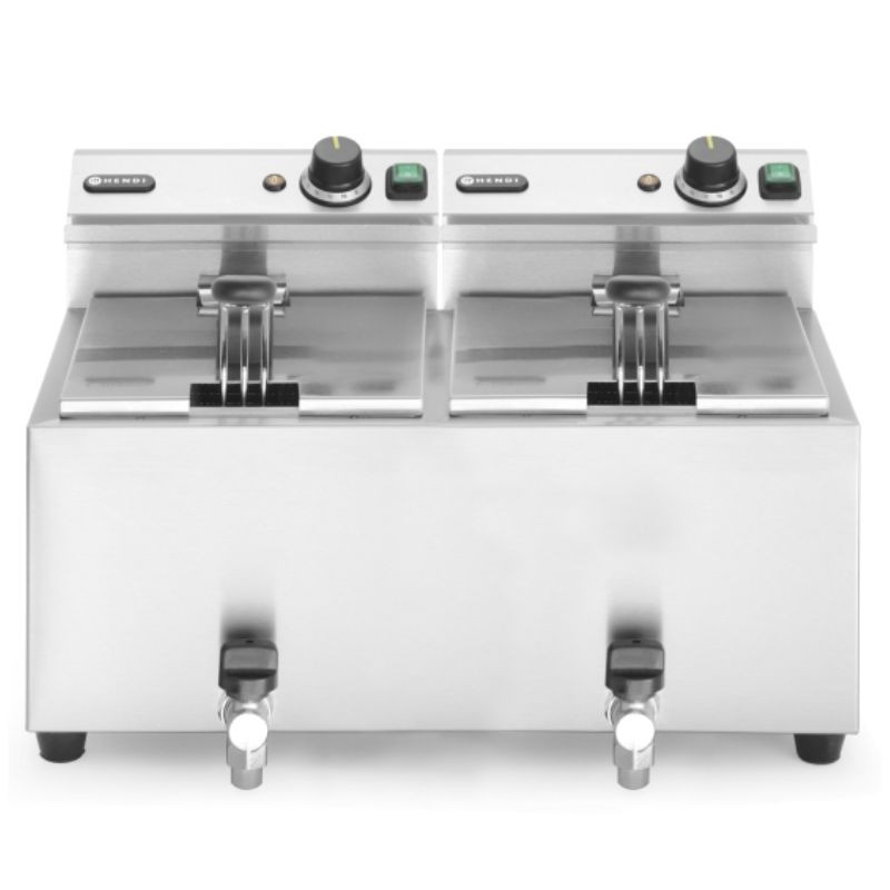 Friteuse Mastercook met aftapkraan - 2 x 8 l Friteuse Mastercook met aftapkraan - 2 x 8 l
