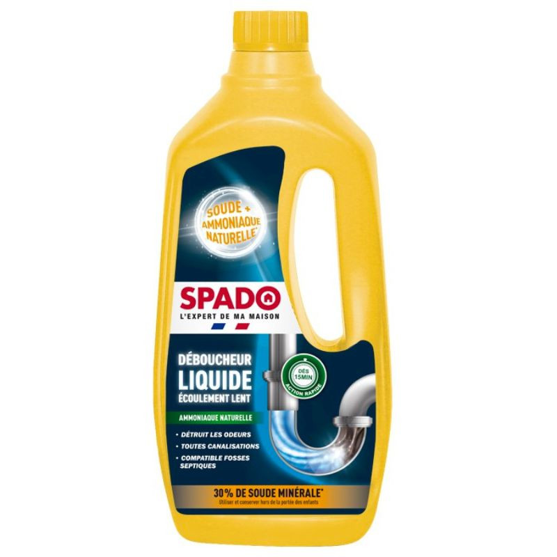 Déboucheur Liquide Spécial Ecoulement Lent - 1 L - SPADO