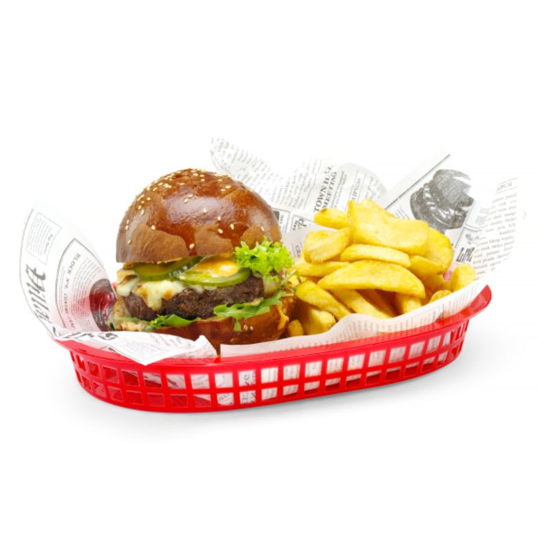 Service Fast-Food Mandje - Rood - Set van 6 - Hendi