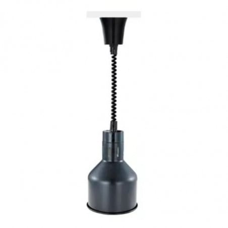 Black Dynasteel Heating Lamp - Keeps food warm for professionals