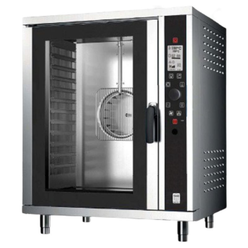 Vier Professionele Digitale LCD Gas Combi - 10 Niveau GN 1/1 - VESTA Vier Professionele Digitale LCD Gas Combi - 10 Niveau GN 1/1 - VESTA