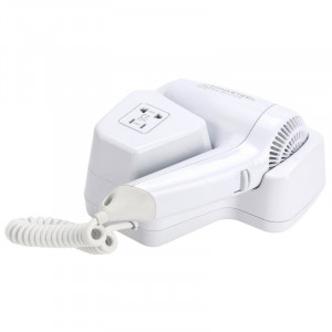 Wall-Mounted Hair Dryer 1100 W White — Hotel & Spa