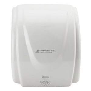 Professional White Dynasteel Hand Dryer - Fast drying for restaurant professionals