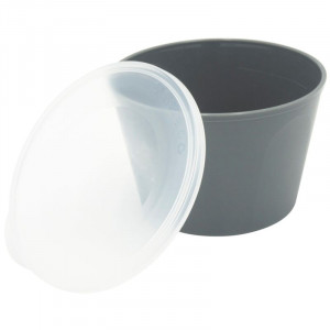 Reusable Multifood Pot Grey in PP - 480 ml - Set of 24