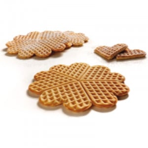 Professioneel Dubbel Wafelijzer - 2 x 5 Hartvormige Wafels - Bartscher