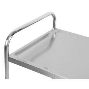 Chariot Inox 2 Plateaux Dynasteel - Professionnel restauration. Solide, maniable et robuste.