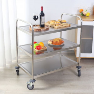 Wagen Inox 3 Etagen Dynasteel - Robust und funktional für Profis in der Gastronomie