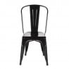 Stackable Steel Bistro Chairs - Black - Set of 4 - Bolero