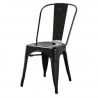 Stackable Steel Bistro Chairs - Black - Set of 4 - Bolero