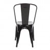 Stackable Steel Bistro Chairs - Black - Set of 4 - Bolero