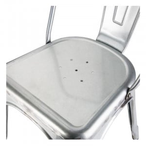 Chaises Bistro en Acier -  Lot de 4 - Bolero