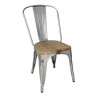 Stalen Stoelen met Houten Zitting - Set van 4 - Bolero