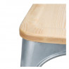 Stalen Stoelen met Houten Zitting - Set van 4 - Bolero