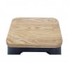 Hoge Bistro Kruk van Grijs Staal met Houten Zitting - Set van 4 - Bolero