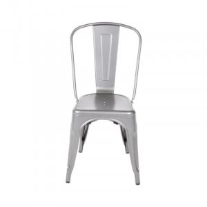Chairs in Metallic Gray Steel - Set of 4 - Bolero