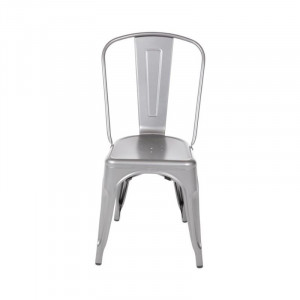 Stoelen in Metallic Grijs Staal - Set van 4 - Bolero