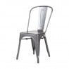 Chairs in Metallic Gray Steel - Set of 4 - Bolero